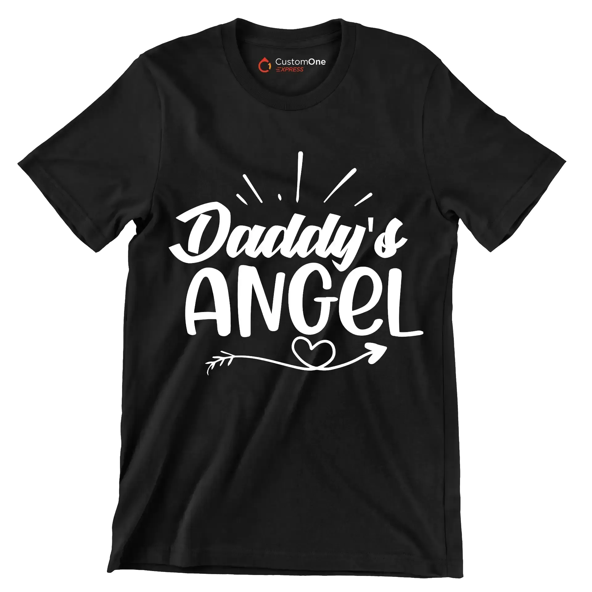 Daddy's angel - Sarcasm Themed T-Shirt-Black-S-Custom One Express