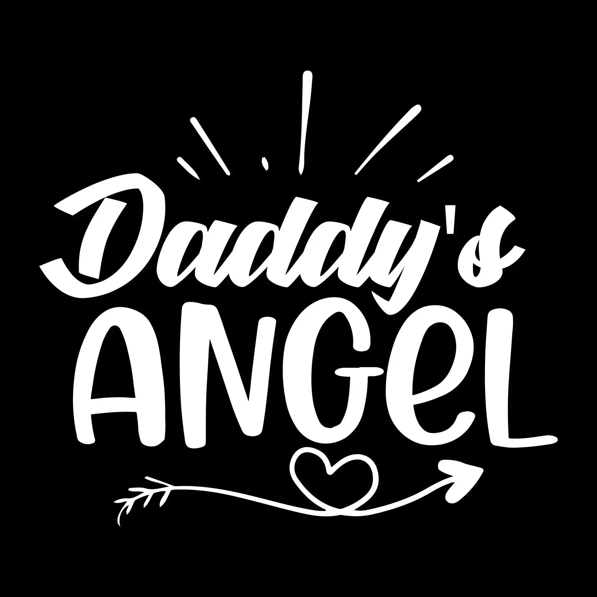 Daddy's angel - Sarcasm Themed T-Shirt-Black-S-Custom One Express