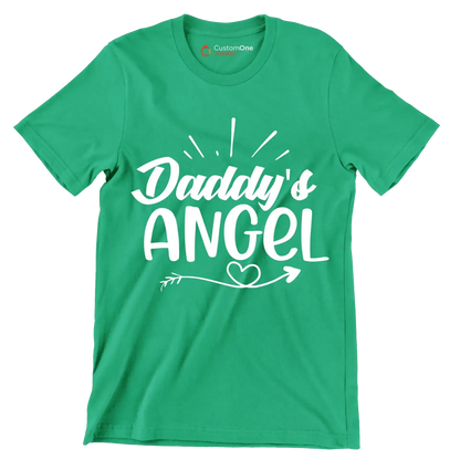 Daddy's angel - Sarcasm Themed T-Shirt-Green-S-Custom One Express