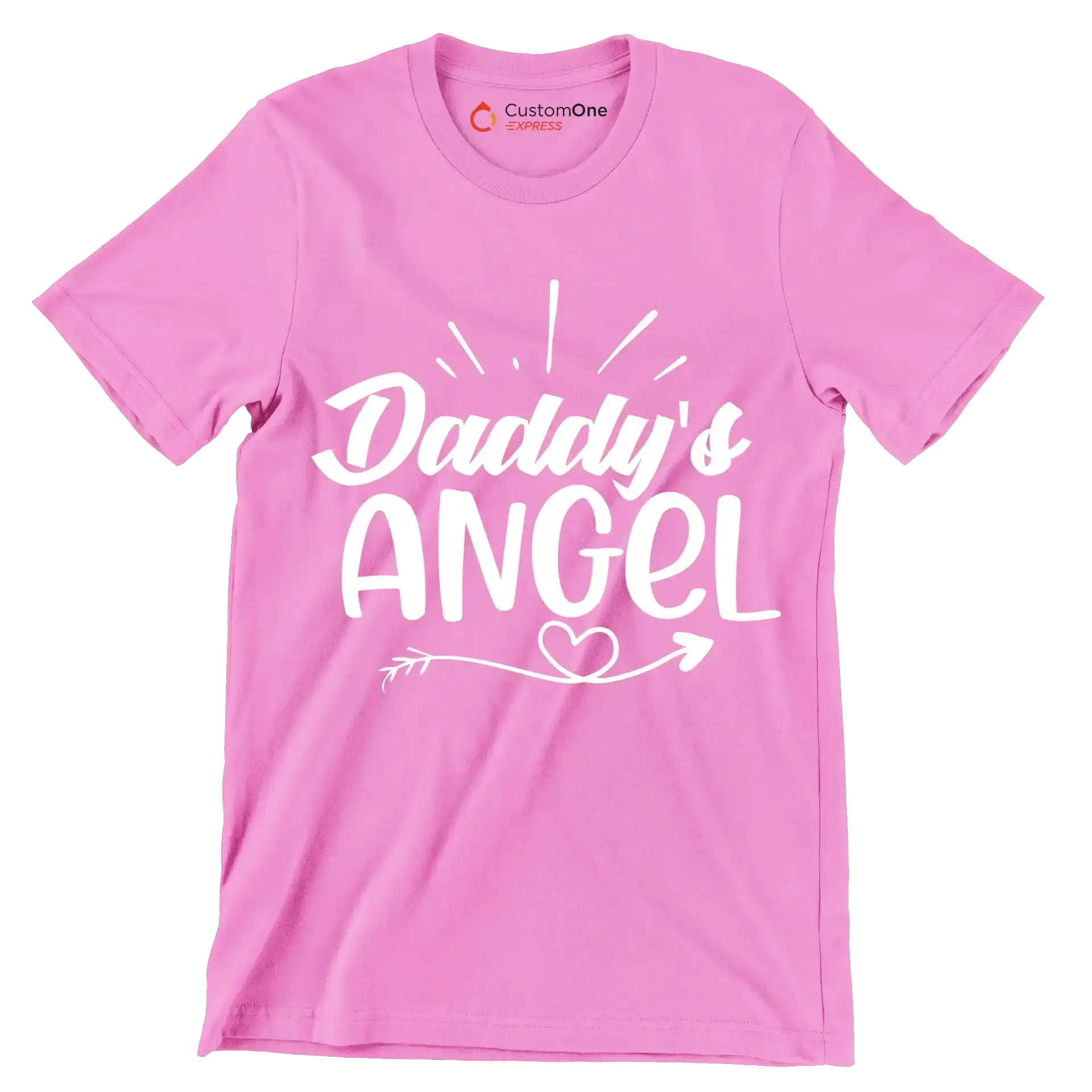 Daddy's angel - Sarcasm Themed T-Shirt-Pink-S-Custom One Express