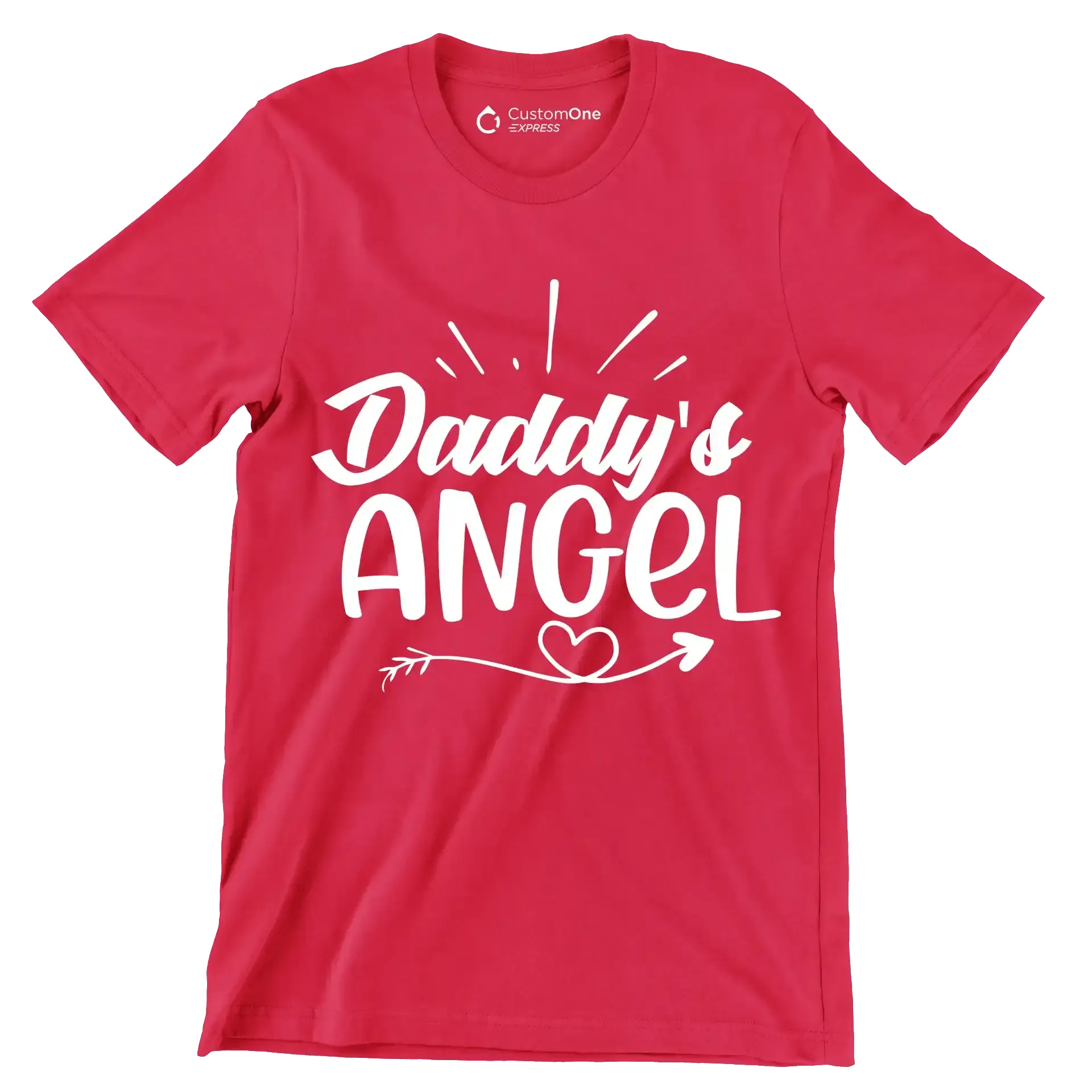 Daddy's angel - Sarcasm Themed T-Shirt-Red-S-Custom One Express