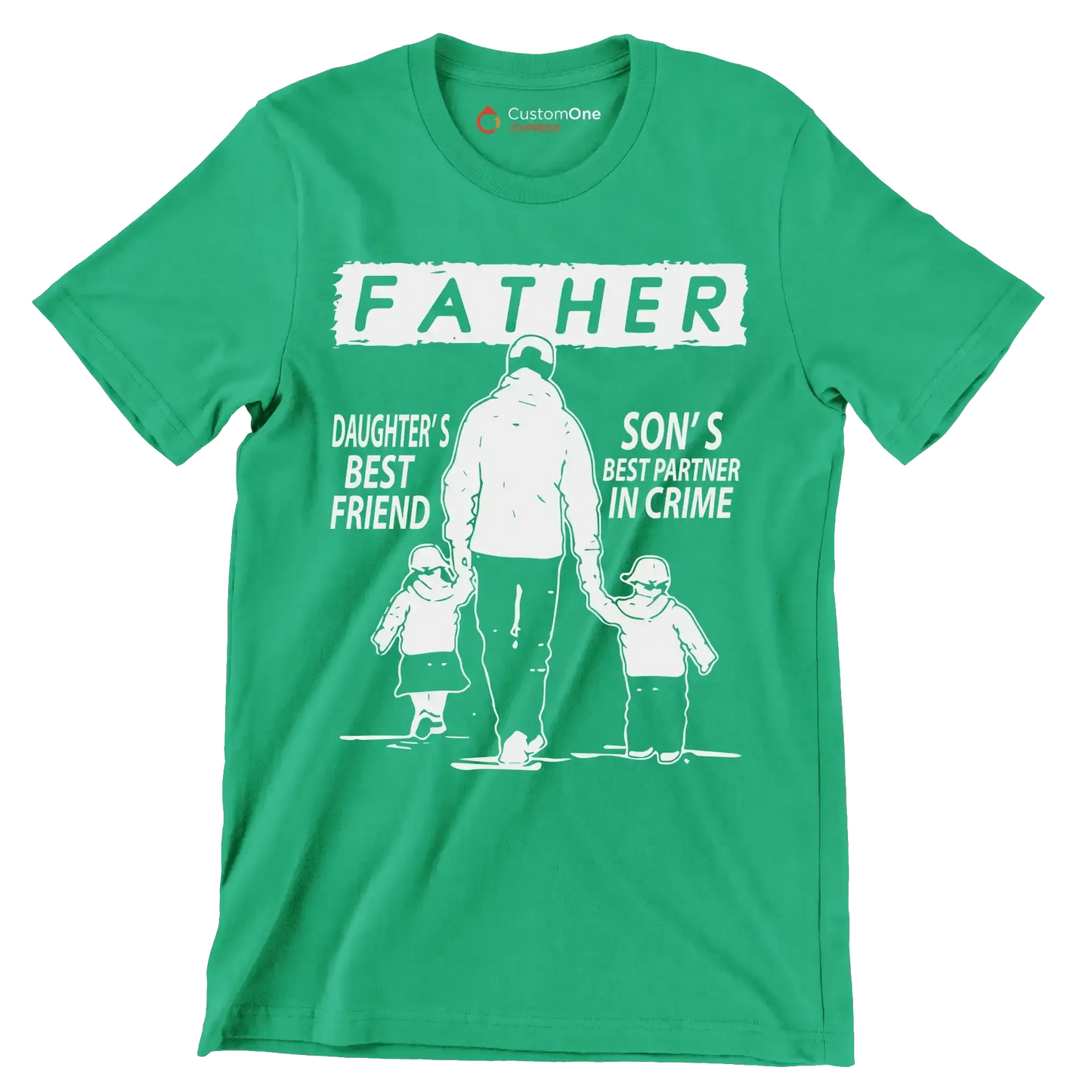 Daughter_s best friend son_s best partner in crime - Father’s Day T-Shirt-Green-S-Custom One Express