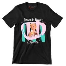 Dinner is poured cheers! - Retro Themed T-Shirt-Black-S-Custom One Express