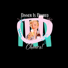 Dinner is poured cheers! - Retro Themed T-Shirt-Black-S-Custom One Express
