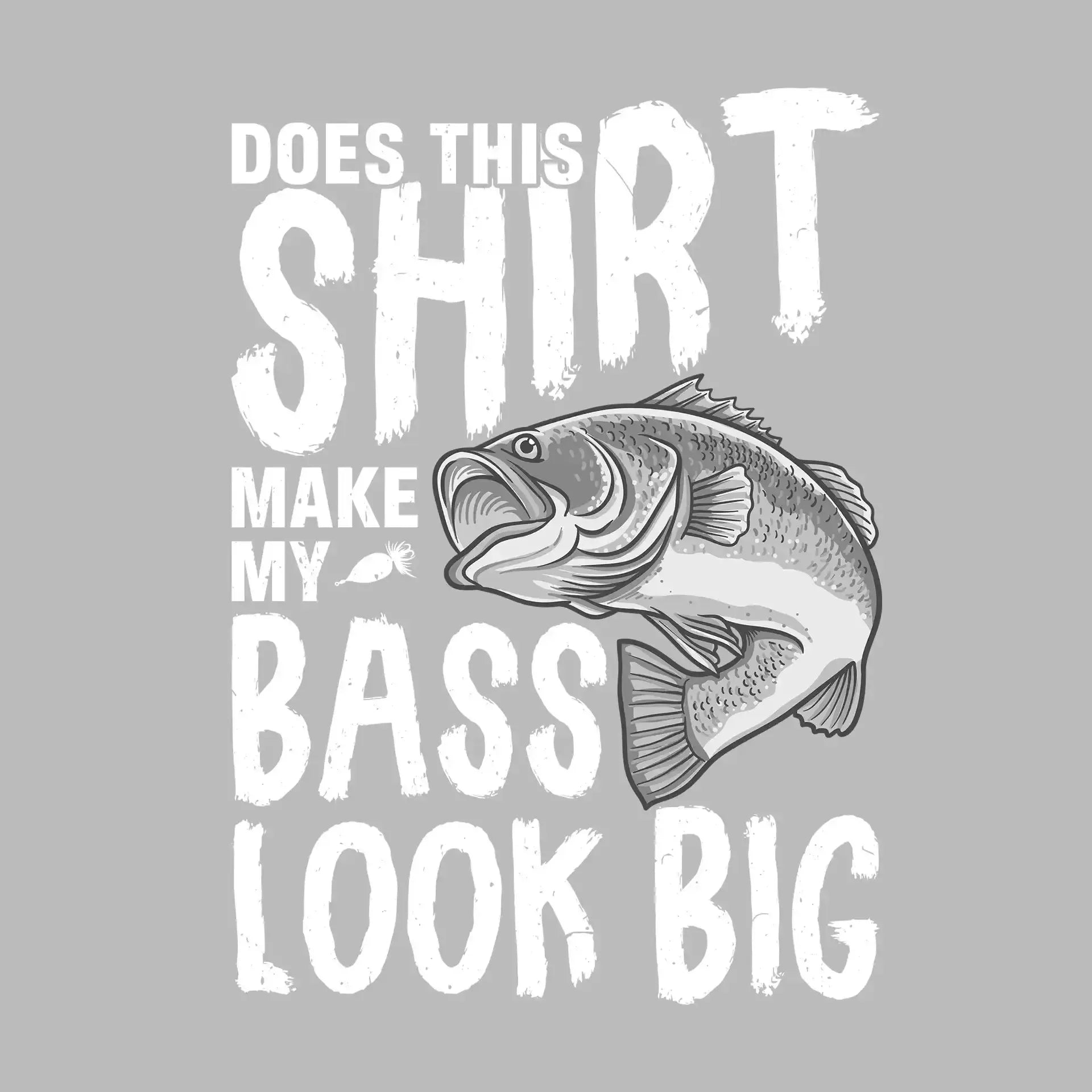 Does this shirt make my bass look big - Fishing Themed T-Shirt-Black-S-Custom One Express