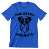 Dog bless america - Dog Themed T-Shirt-Blue-S-Custom One Express