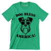 Dog bless america - Dog Themed T-Shirt-Green-S-Custom One Express