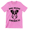 Dog bless america - Dog Themed T-Shirt-Pink-S-Custom One Express