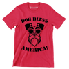 Dog bless america - Dog Themed T-Shirt-Red-S-Custom One Express