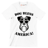 Dog bless america - Dog Themed T-Shirt-White-S-Custom One Express