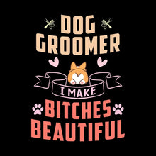 Dog groomer I work harder than an ugly stripper - Dog Themed T-Shirt-Black-S-Custom One Express