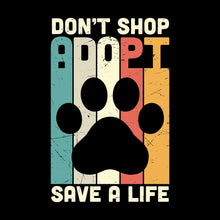 Dont Shop Adopt Cat Rescue - Cat Themed T-Shirt-Black-S-Custom One Express
