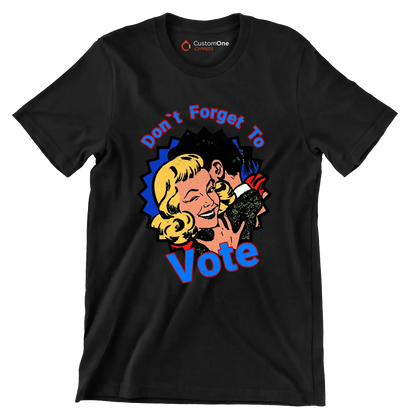 Don't forgot to vote - Retro Themed T-Shirt-Black-S-Custom One Express