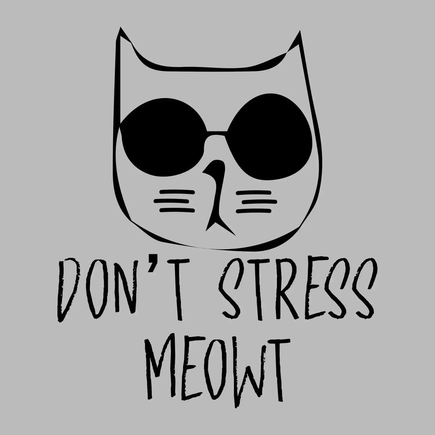 Don't stress meowt - Cat Themed T-Shirt-Blue-S-Custom One Express