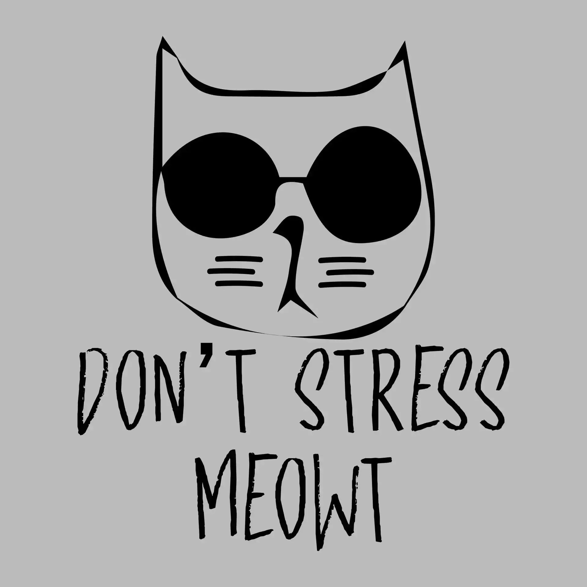 Don't stress meowt - Cat Themed T-Shirt-Blue-S-Custom One Express