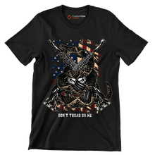 Don't tread on me - Veterans Themed T-Shirt-Black-S-Custom One Express