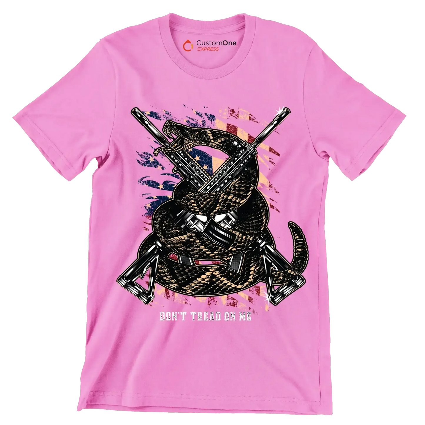 Don't tread on me - Veterans Themed T-Shirt-Pink-S-Custom One Express