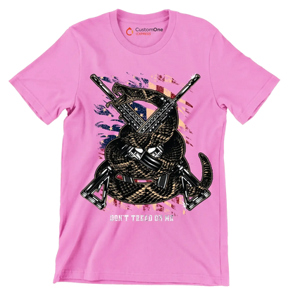 Don't tread on me - Veterans Themed T-Shirt-Pink-S-Custom One Express