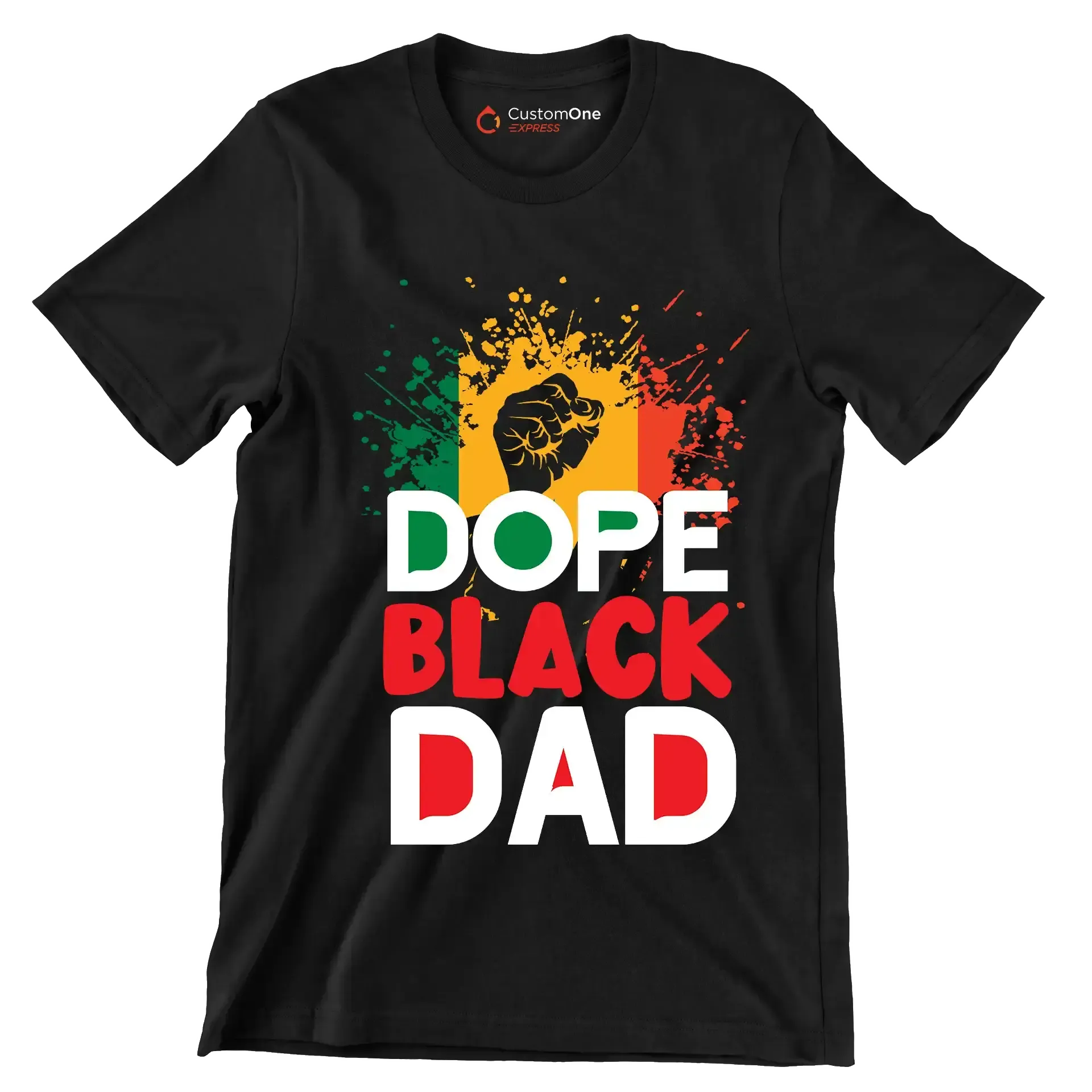 Dope black dad - Martin Luther King T-Shirt-Black-S-Custom One Express