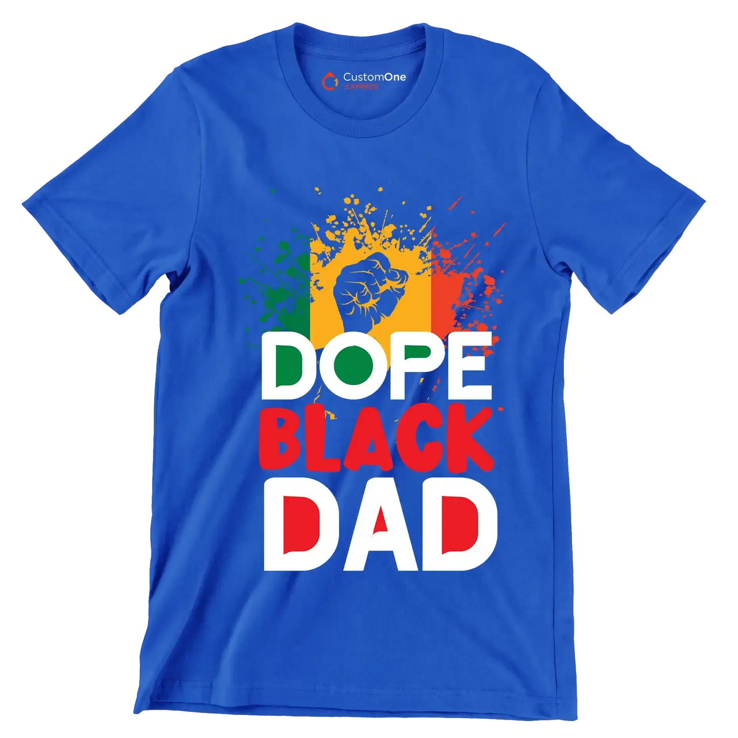Dope black dad - Martin Luther King T-Shirt-Blue-S-Custom One Express