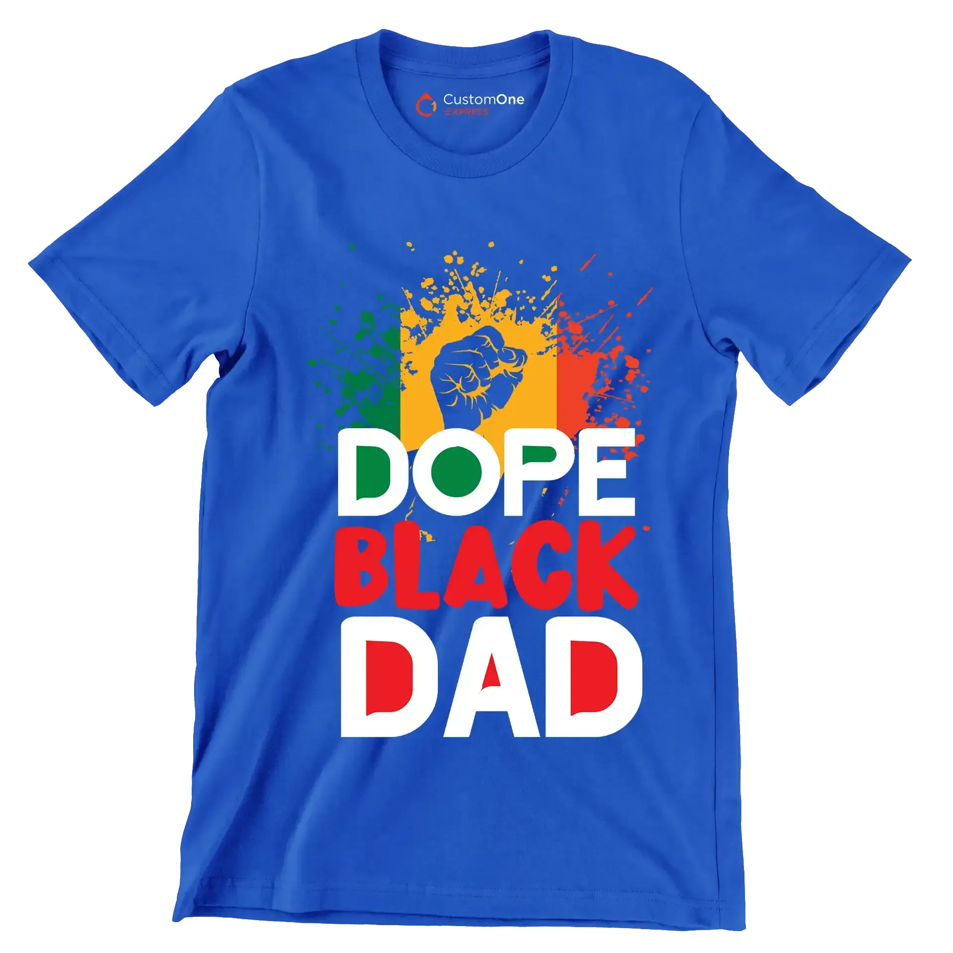 Dope black dad - Martin Luther King T-Shirt-Blue-S-Custom One Express
