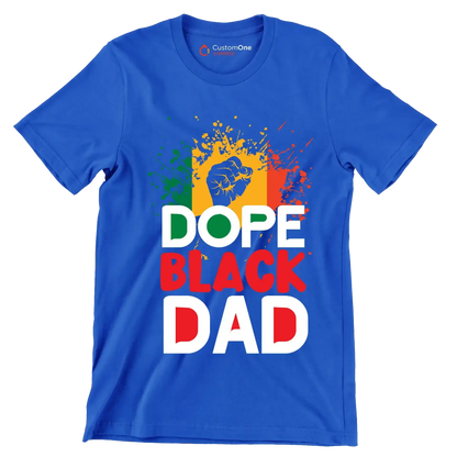 Dope black dad - Martin Luther King T-Shirt-Blue-S-Custom One Express