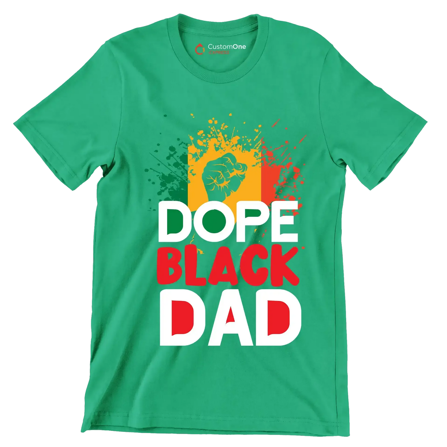 Dope black dad - Martin Luther King T-Shirt-Green-S-Custom One Express