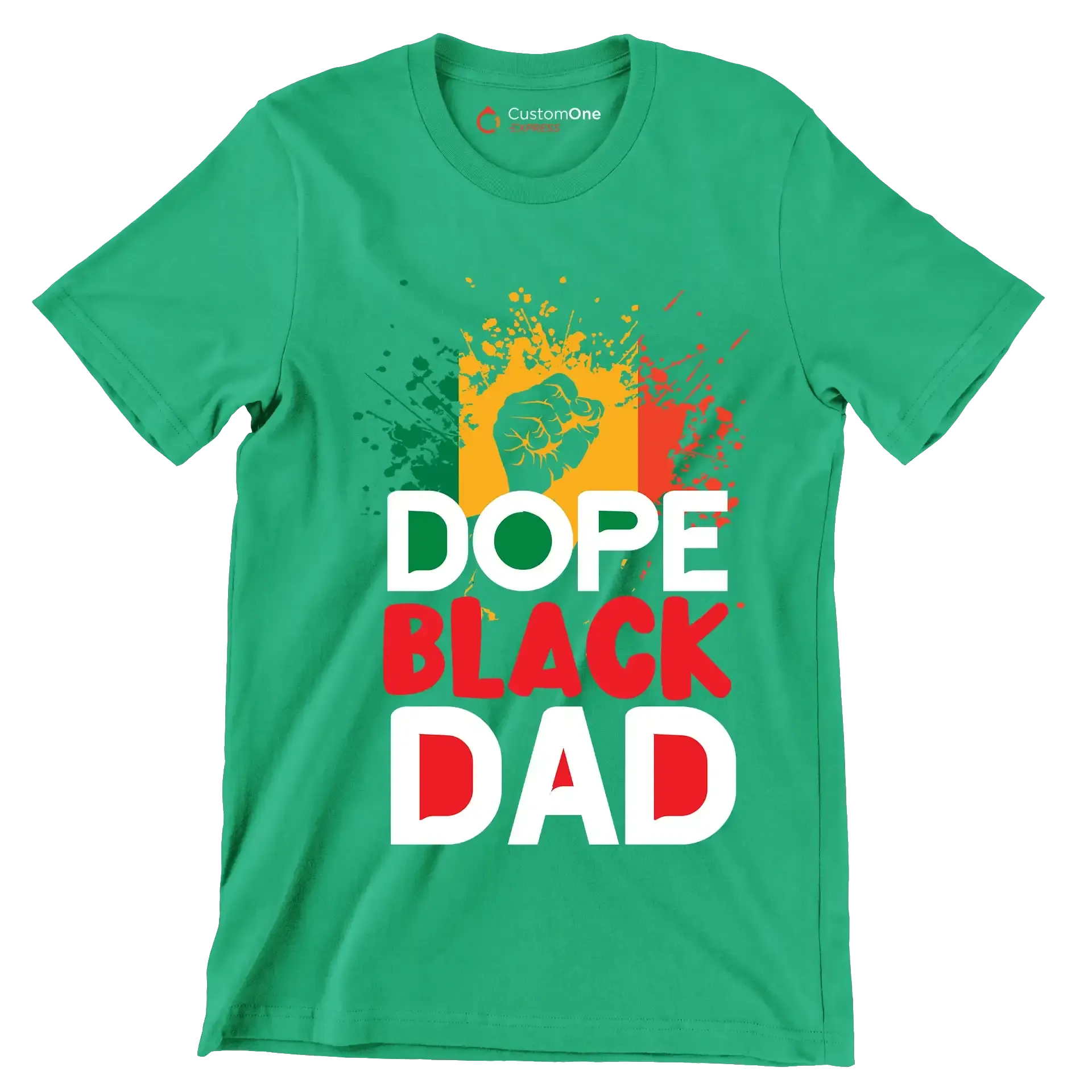 Dope black dad - Martin Luther King T-Shirt-Green-S-Custom One Express