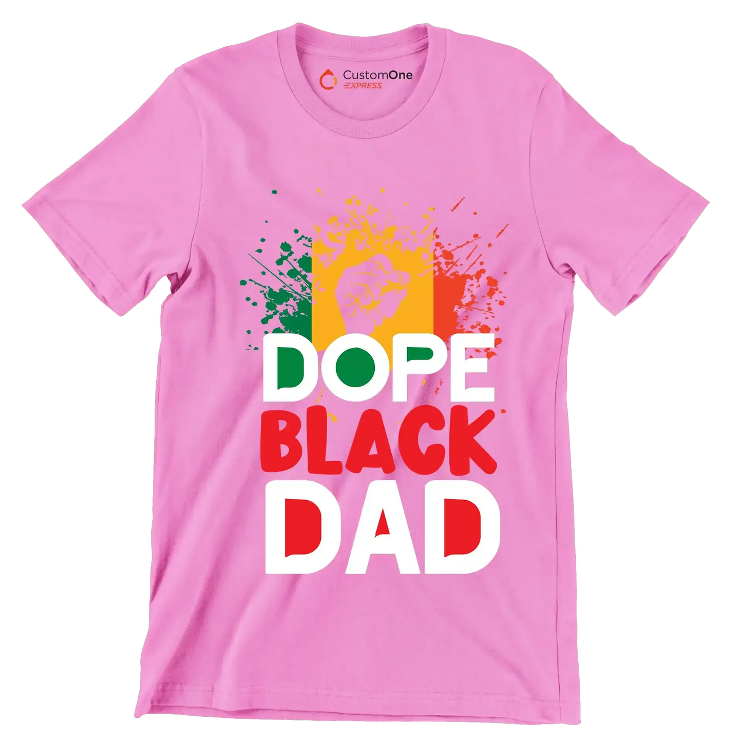 Dope black dad - Martin Luther King T-Shirt-Pink-S-Custom One Express