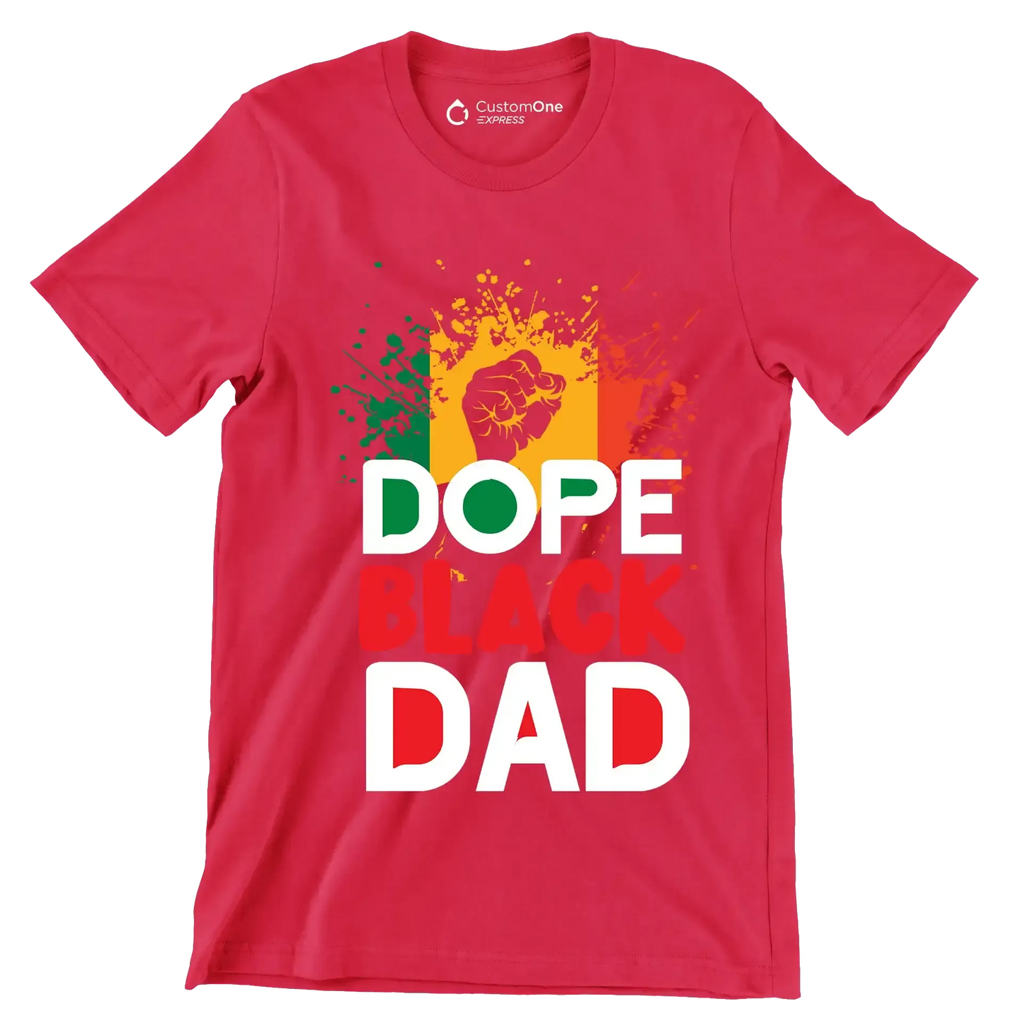 Dope black dad - Martin Luther King T-Shirt-Red-S-Custom One Express