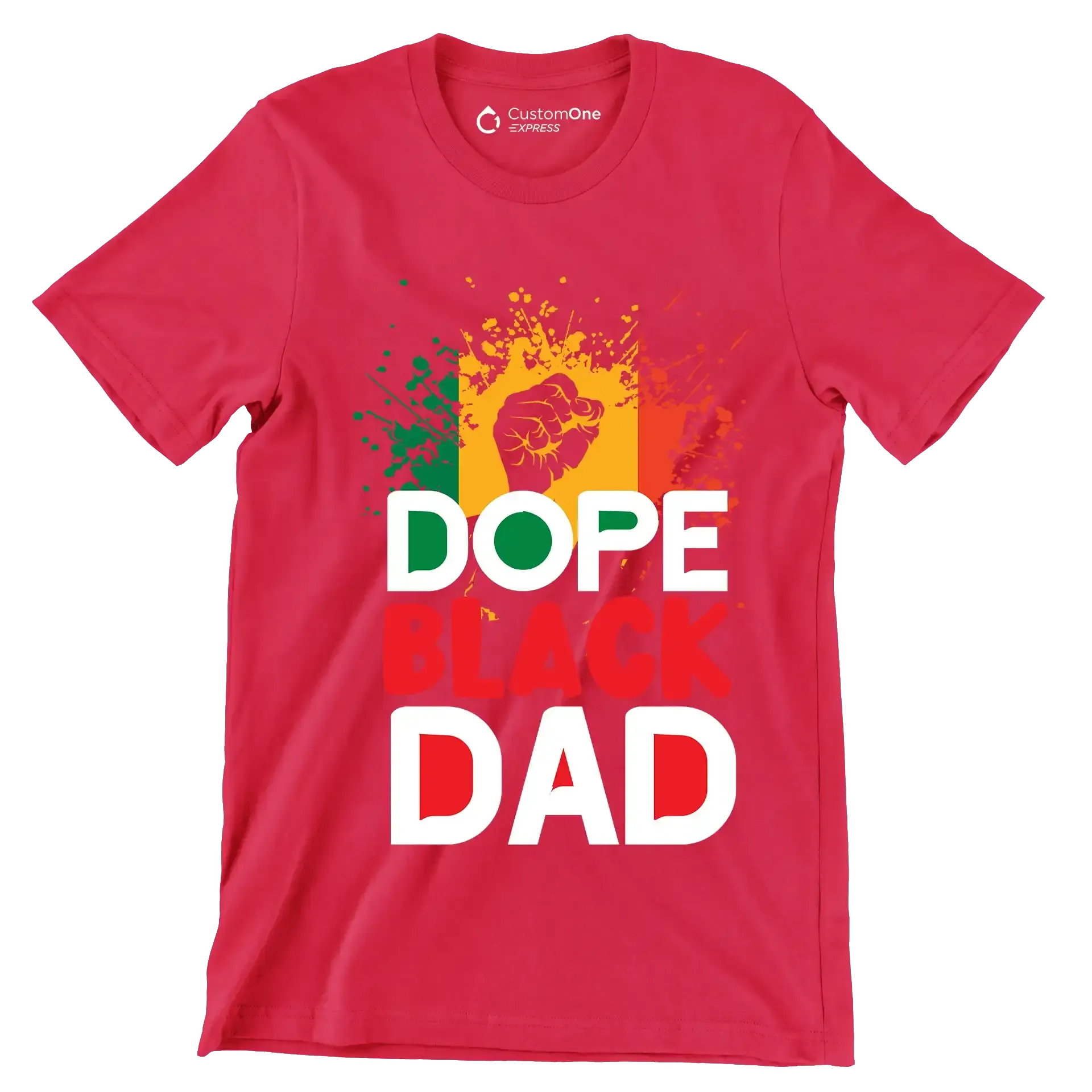 Dope black dad - Martin Luther King T-Shirt-Red-S-Custom One Express