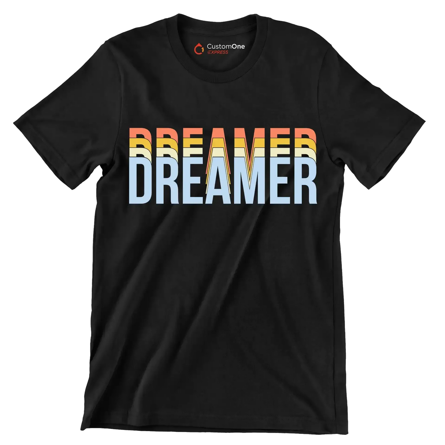 Dreamer - Motivational Themed T-Shirt-Black-S-Custom One Express