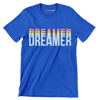 Dreamer - Motivational Themed T-Shirt-Blue-S-Custom One Express