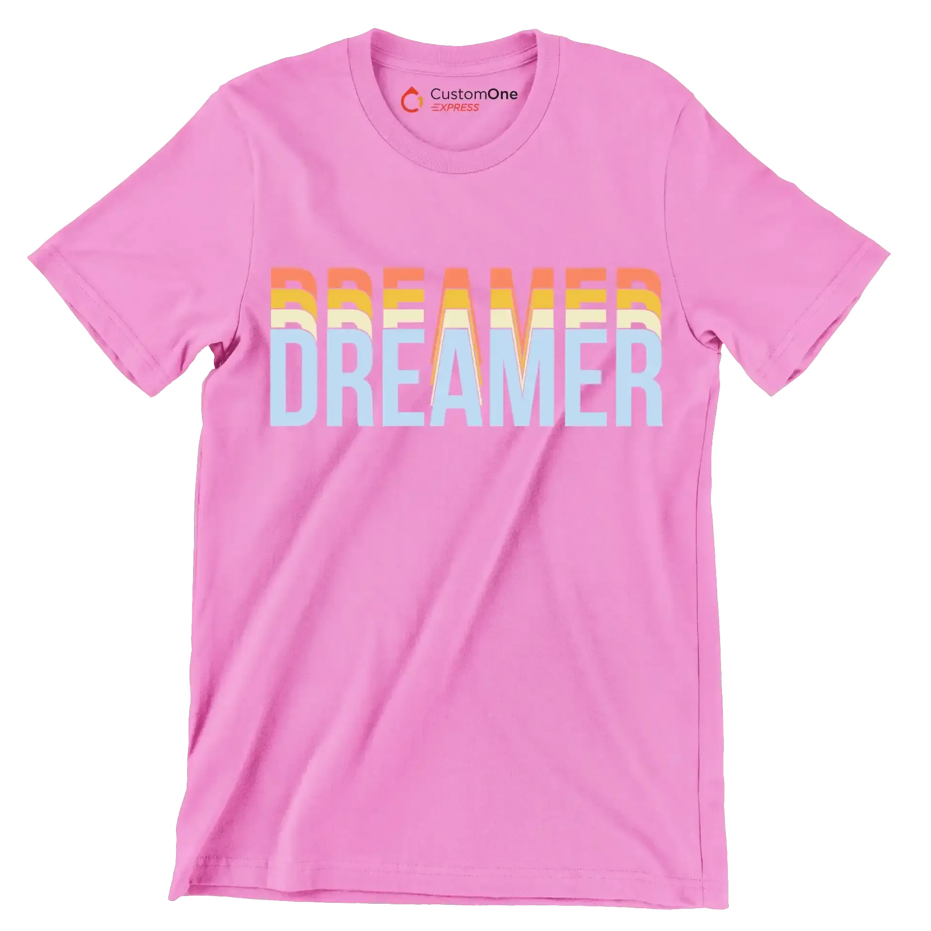 Dreamer - Motivational Themed T-Shirt-Pink-S-Custom One Express
