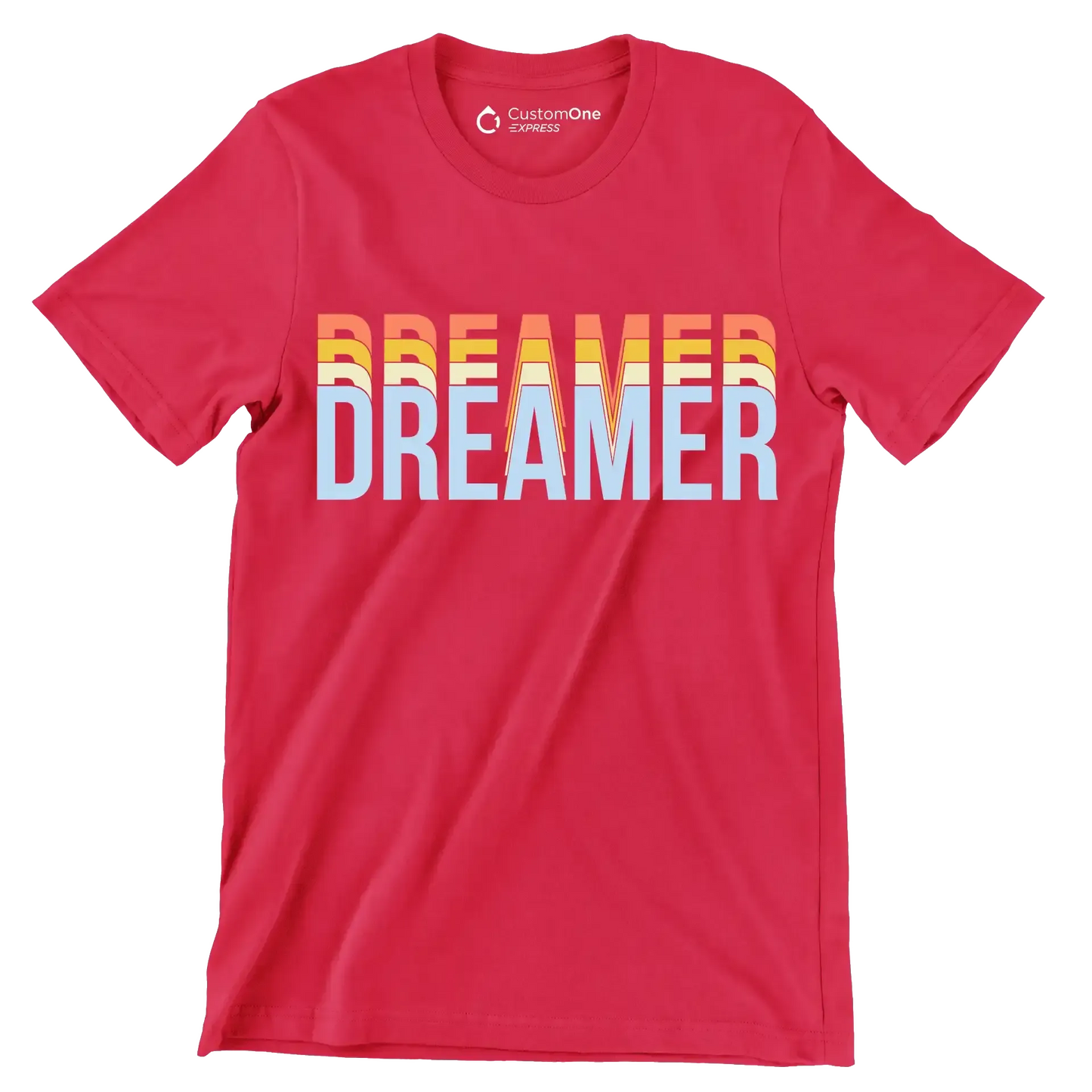 Dreamer - Motivational Themed T-Shirt-Red-S-Custom One Express