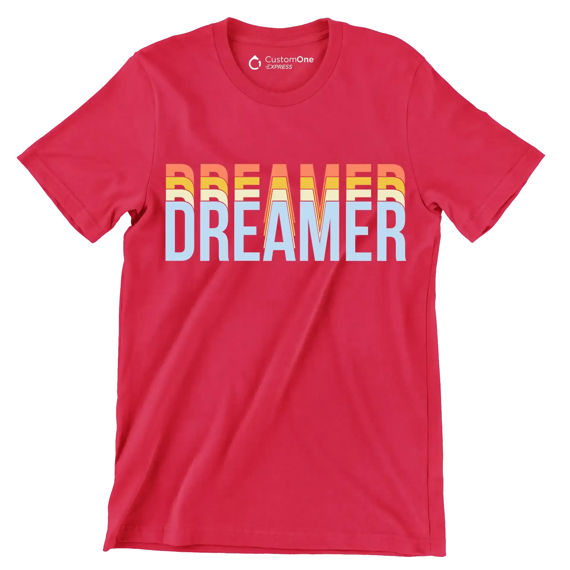 Dreamer - Motivational Themed T-Shirt-Red-S-Custom One Express