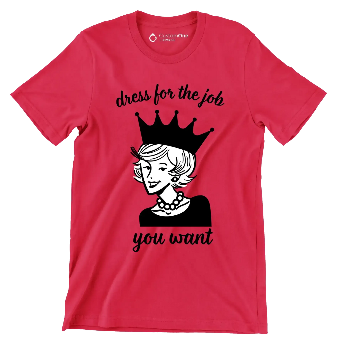 Dress for the job you want - Retro Themed T-Shirt-Red-S-Custom One Express