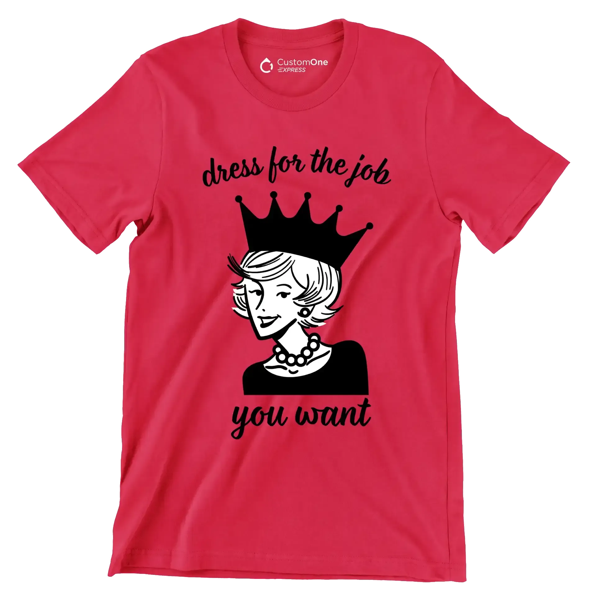Dress for the job you want - Retro Themed T-Shirt-Red-S-Custom One Express