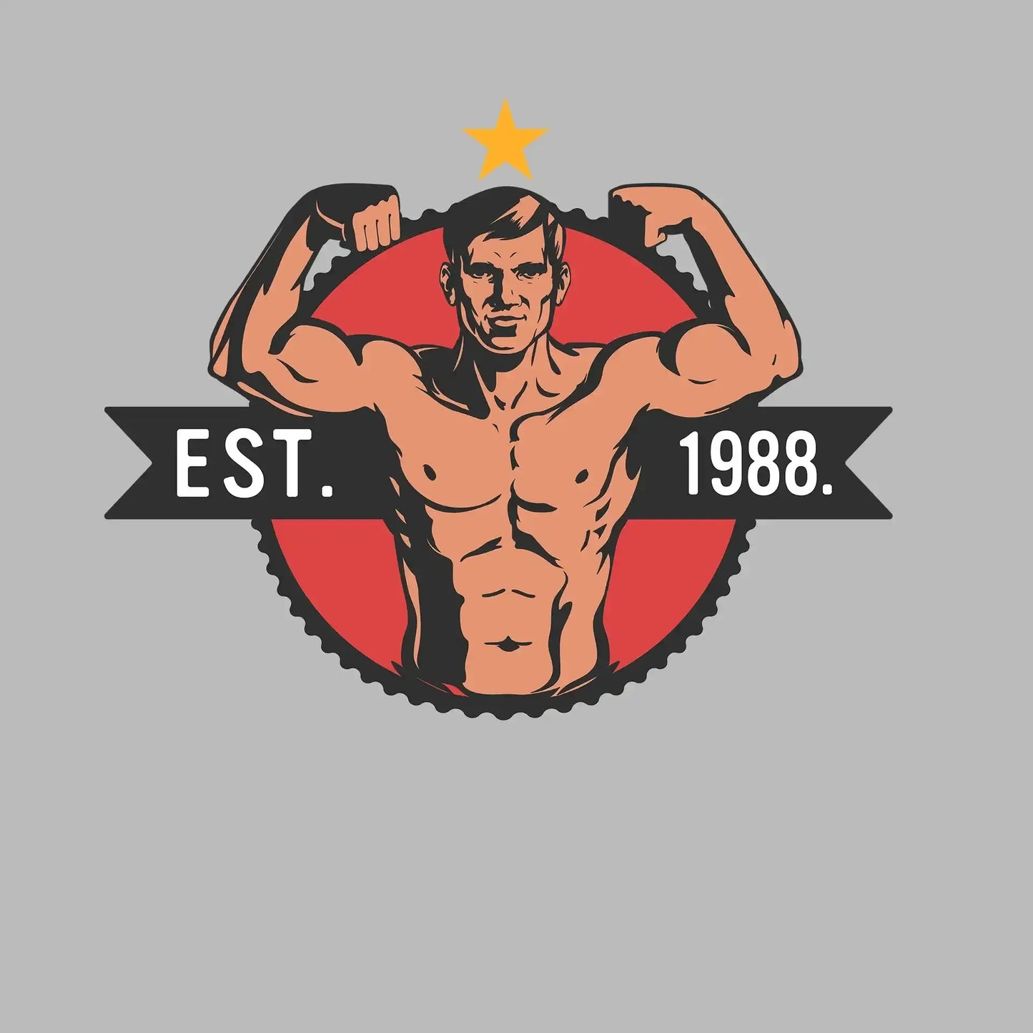 EST. 1988 - Gym Themed T-Shirt-Blue-S-Custom One Express