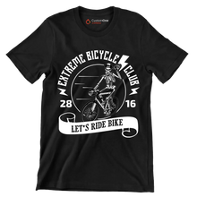 EXTREME BICYCLE CLUB 28 16 LET'S RIDE BIKE - Bicycle Themed T-Shirt-Black-S-Custom One Express