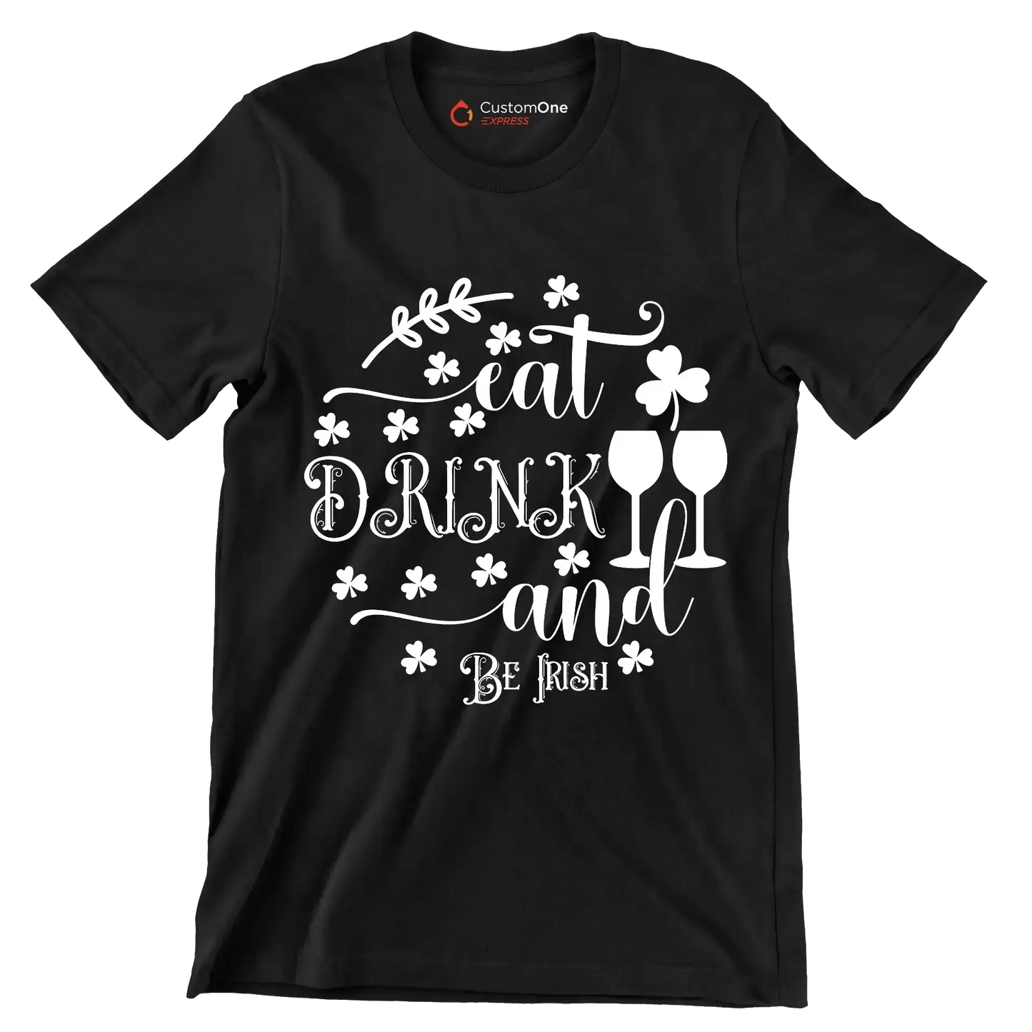 Eat Drink and Be Iris - St. Patrick's Day T-Shirt-Black-S-Custom One Express