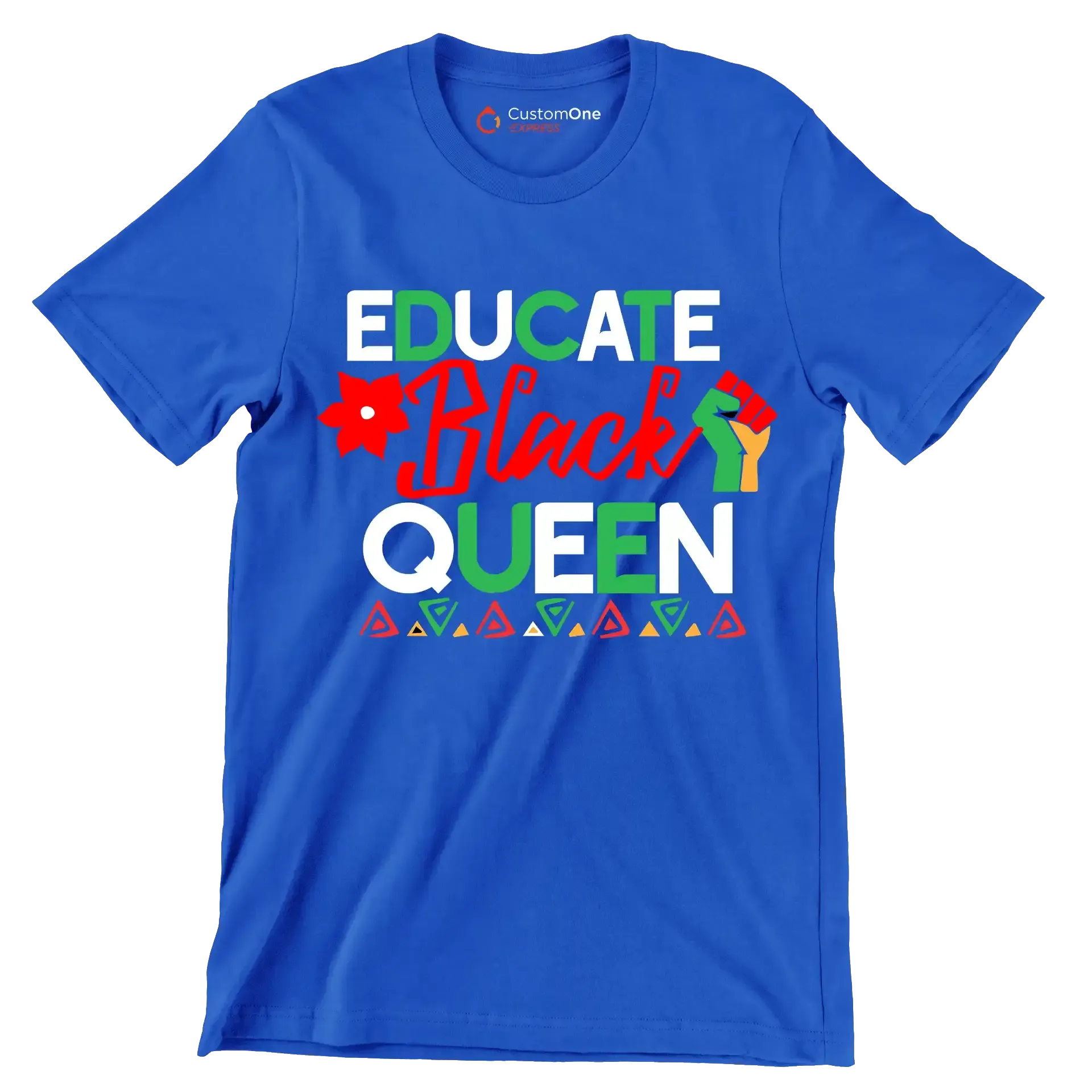 Educate black queen - Martin Luther King T-Shirt-Blue-S-Custom One Express