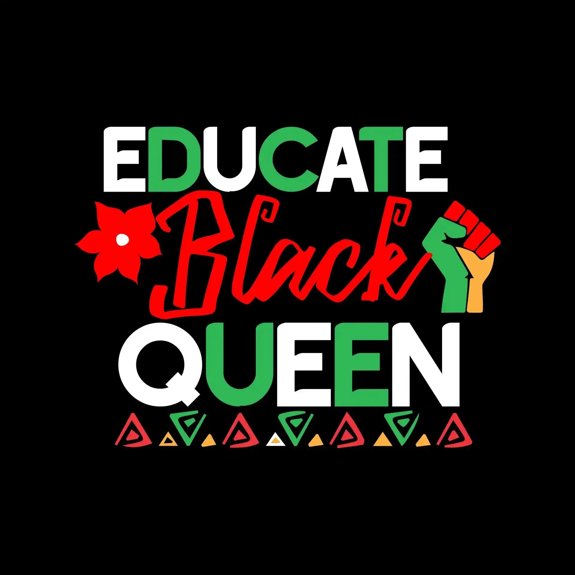 Educate black queen - Martin Luther King T-Shirt-Black-S-Custom One Express