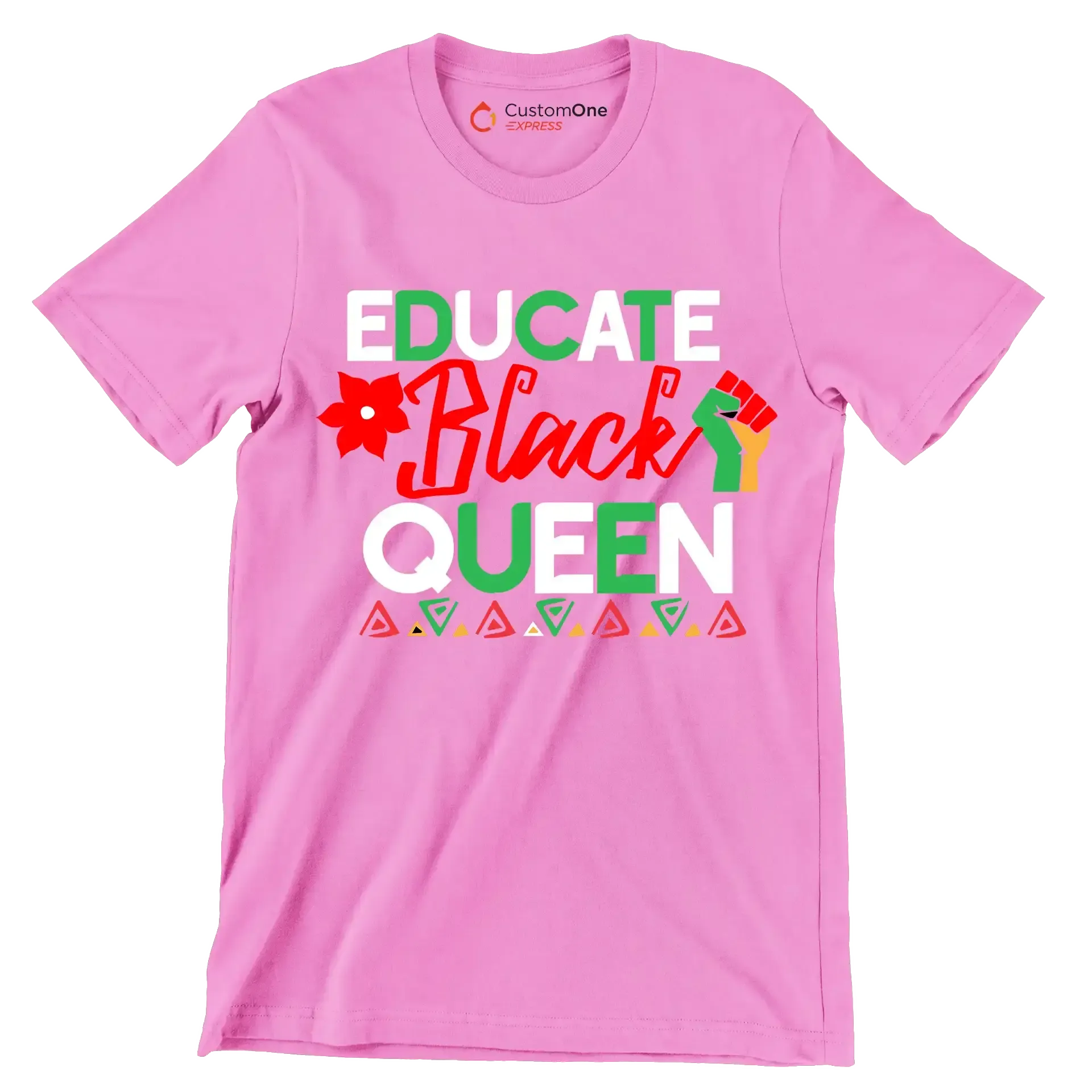 Educate black queen - Martin Luther King T-Shirt-Pink-S-Custom One Express