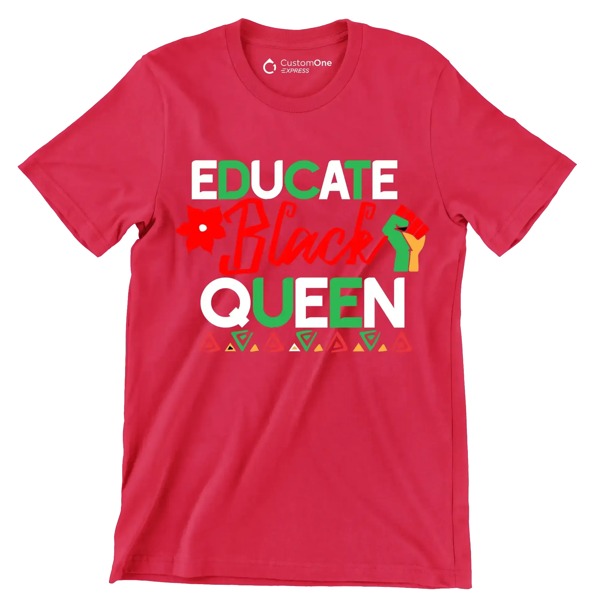 Educate black queen - Martin Luther King T-Shirt-Red-S-Custom One Express
