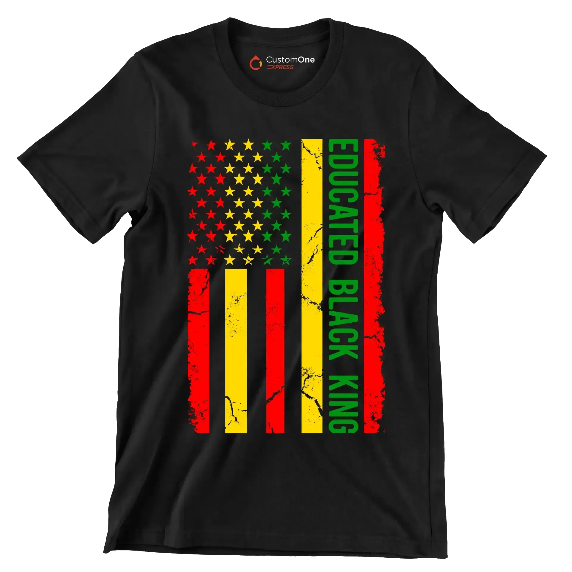 Educated Black King - Martin Luther King T-Shirt-Black-S-Custom One Express