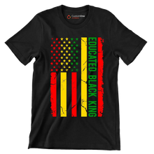 Educated Black King - Martin Luther King T-Shirt-Black-S-Custom One Express