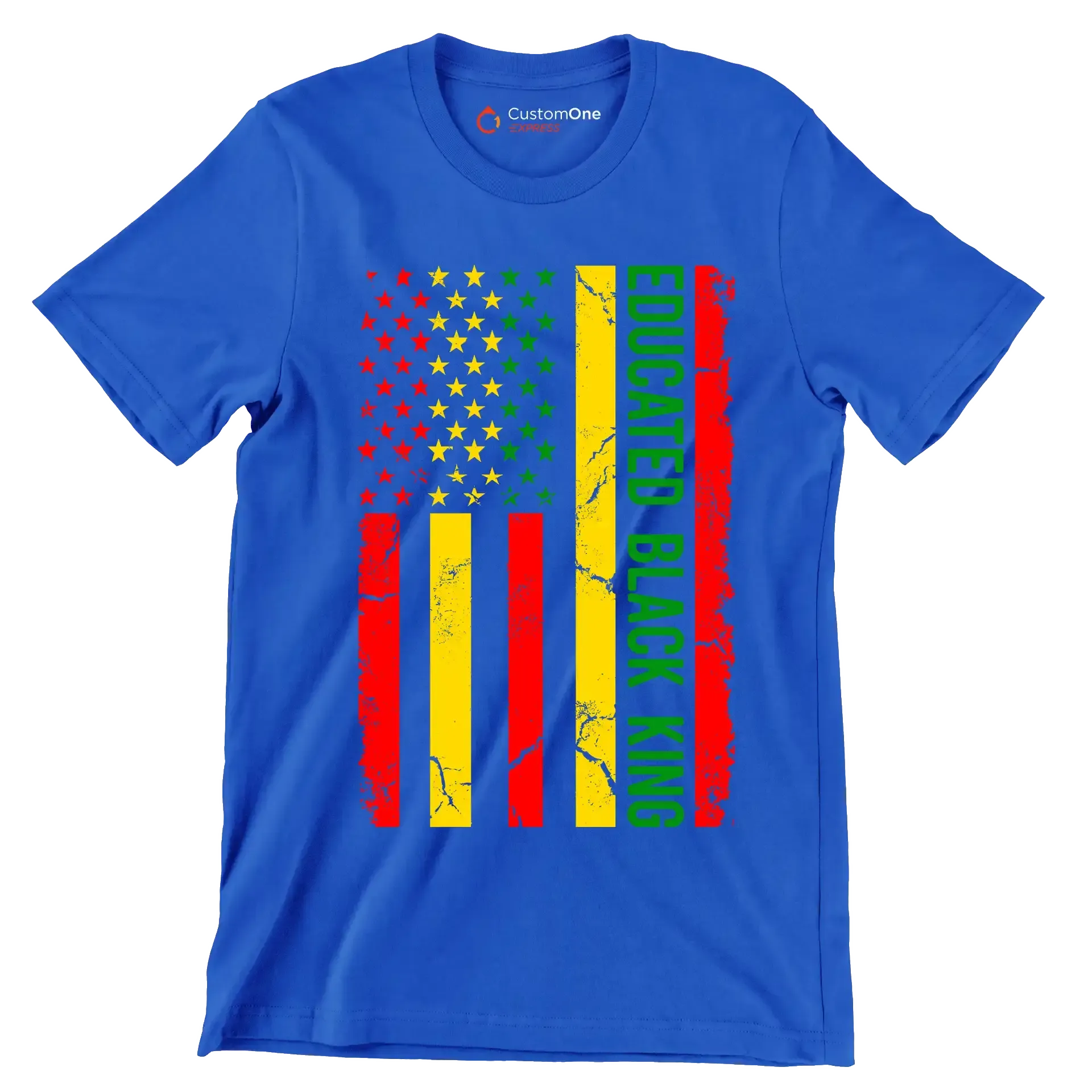 Educated Black King - Martin Luther King T-Shirt-Blue-S-Custom One Express