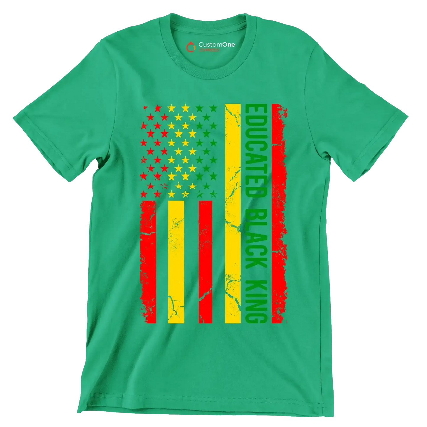 Educated Black King - Martin Luther King T-Shirt-Green-S-Custom One Express