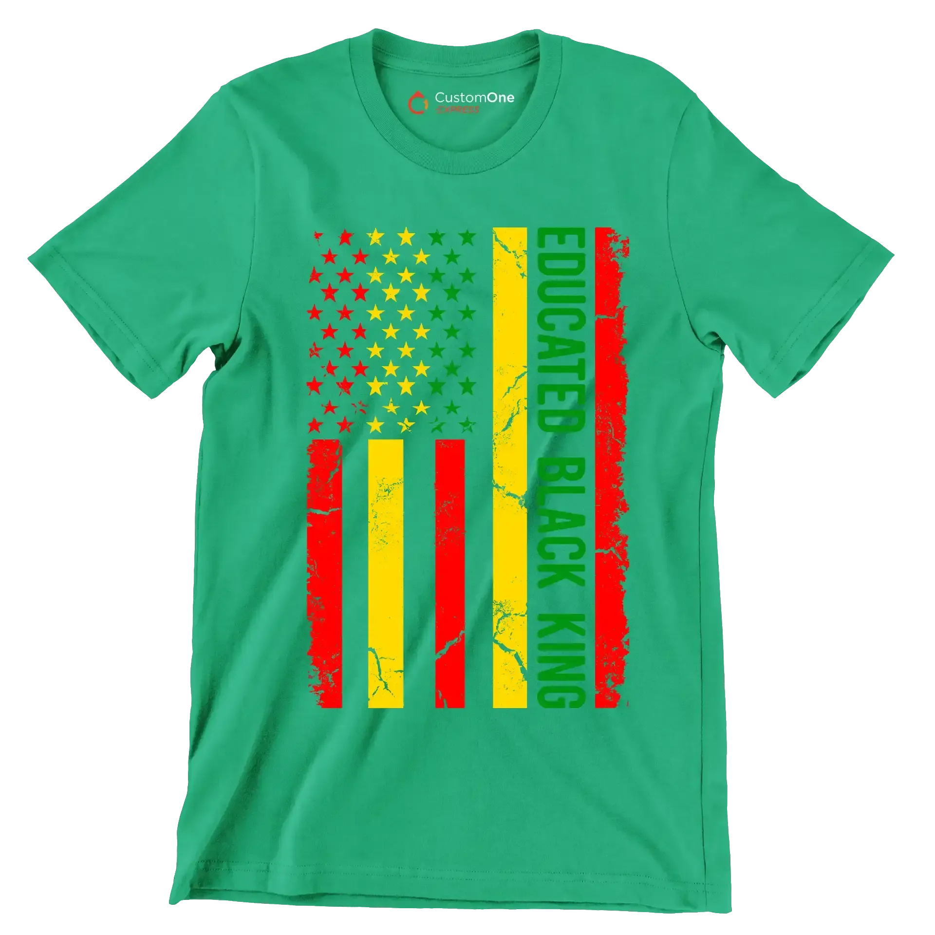 Educated Black King - Martin Luther King T-Shirt-Green-S-Custom One Express